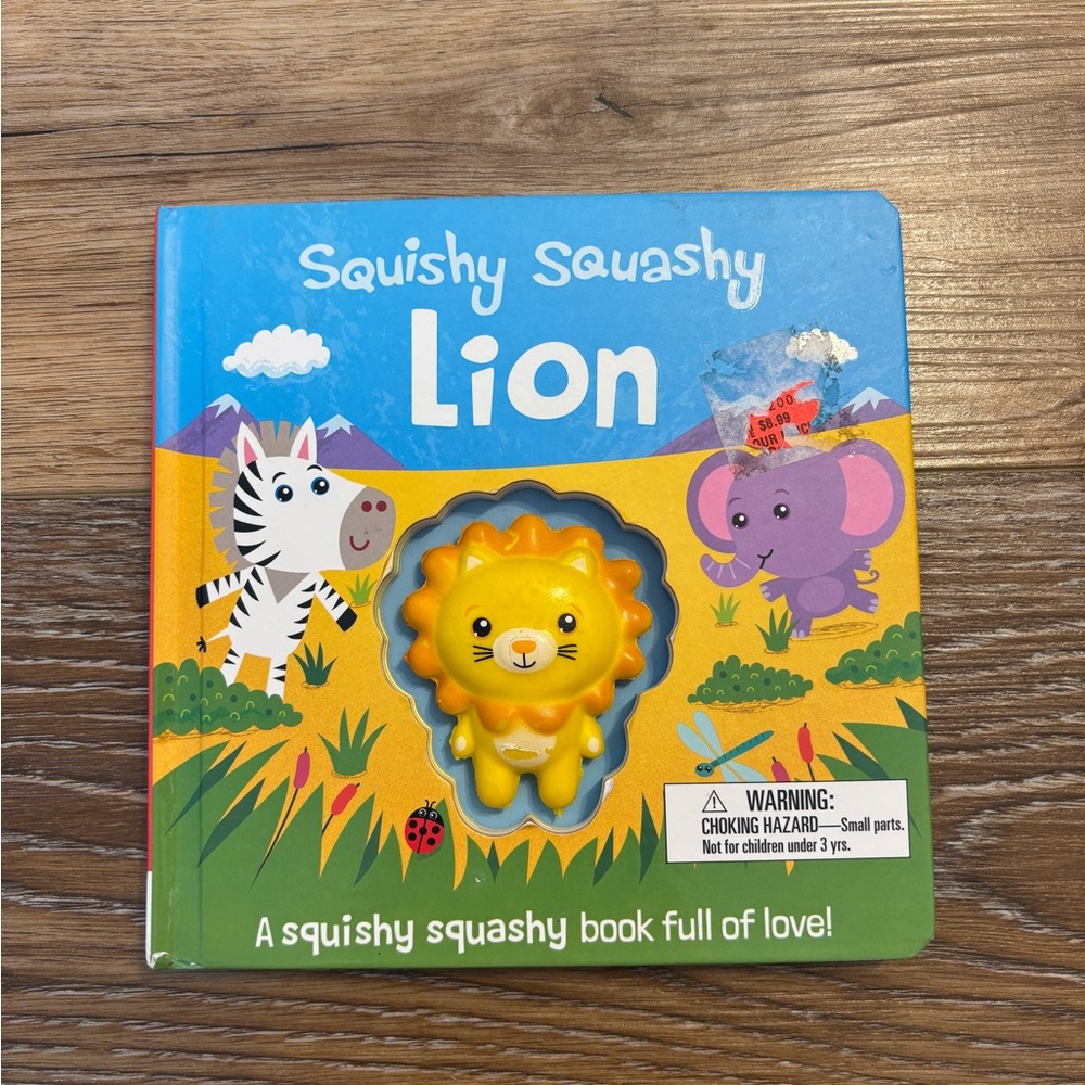 ‘Squishy Squashy Lion’ Hardcover Baby Picture Book By Jenny Copper Safari Kidlit